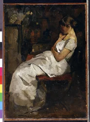 Dziewczyna w bieli, ok.1889 (panel)